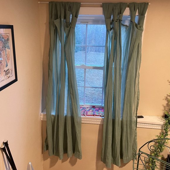 Keeco Accents Sage Green Semisheer Curtains 2 Panels Poshmark